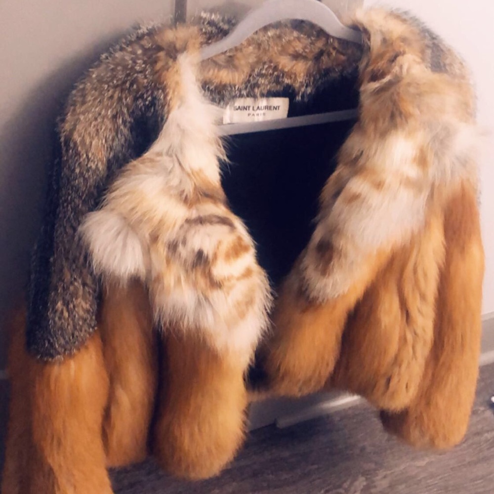 Ysl fox fur coat